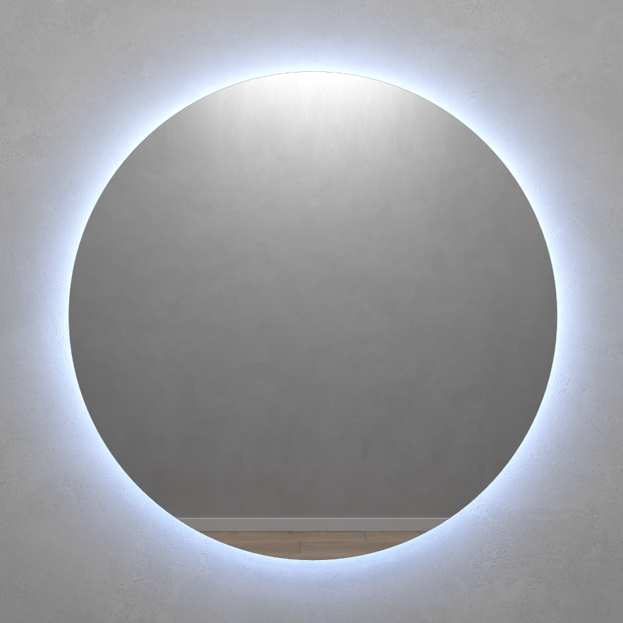 Круглое зеркало 74х74 см, с холодной подсветкой