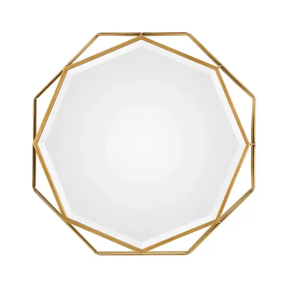 Настенное зеркало в золотой раме D75